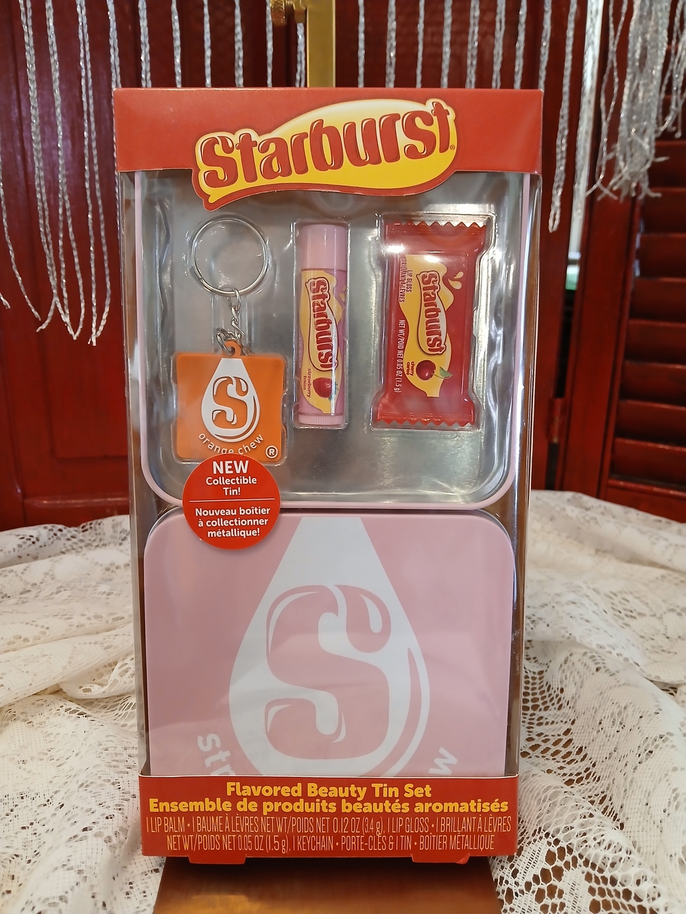 Starburst Flavored Beauty Tin Set - Lip Balm, Keychain & Tin